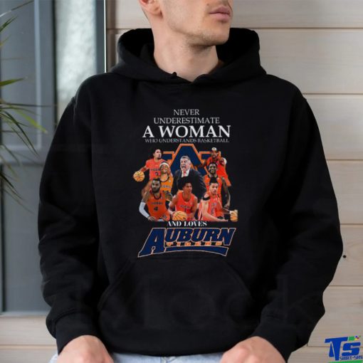 Official Never Underestimate A Woman Who Understands Basketball And Loves Auburn T Shirt