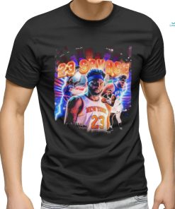 Official New York Knicks Members Wearing Mitchell Robinson 23 Savage T Shirt