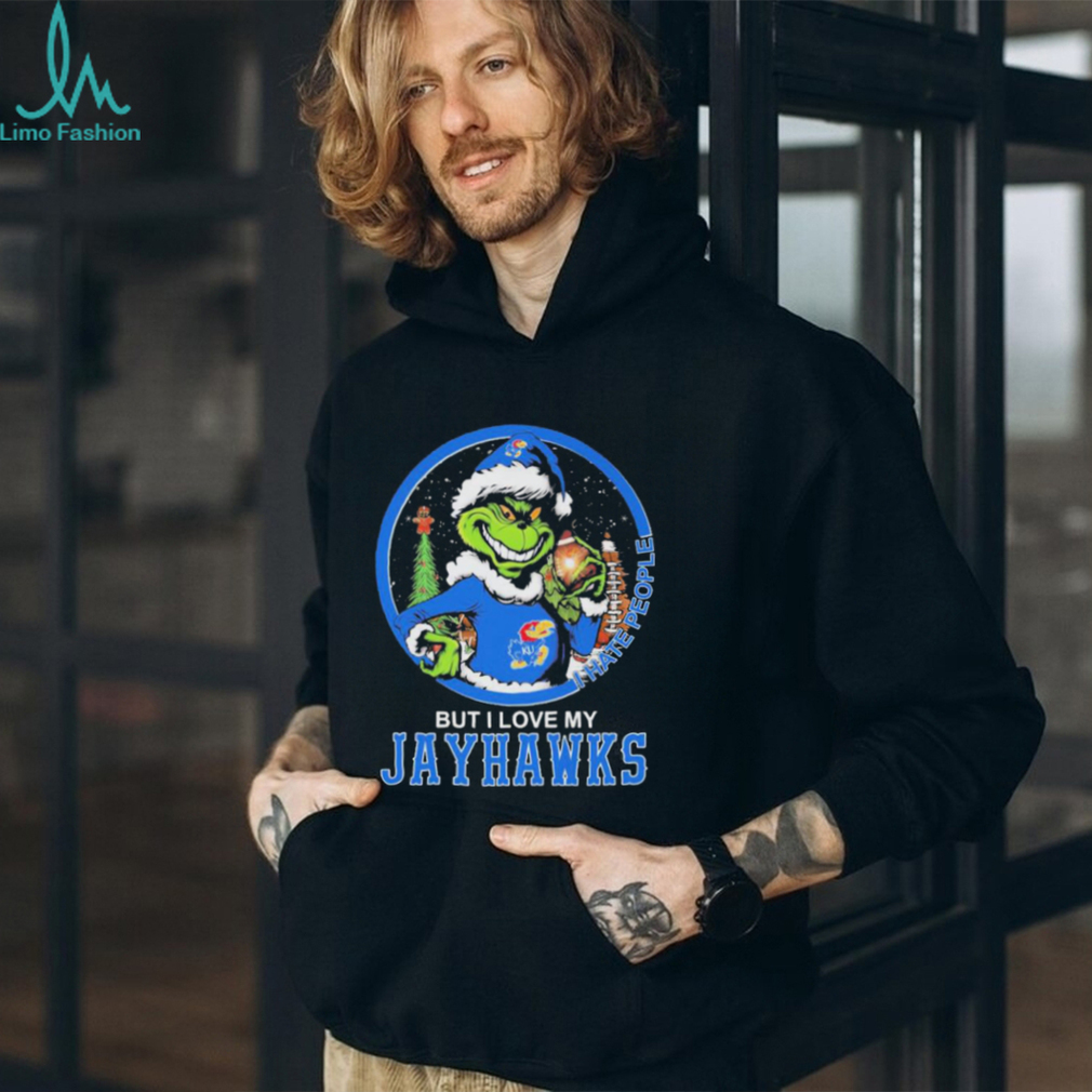 Official Official Kansas Jayhawks Grinch I Hate People But I Love My Jayhawks Christmas Shirt Official Official Kansas Jayhawks Grinch I Hate People But I Love My Jayhawks Christmas Shirt