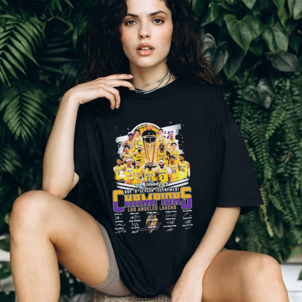 Official Official Los Angeles Basketball Team NBA In Season Tournament Champions 2023 Signatures Shirt Official Official Los Angeles Basketball Team NBA In Season Tournament Champions 2023 Signatures Shirt