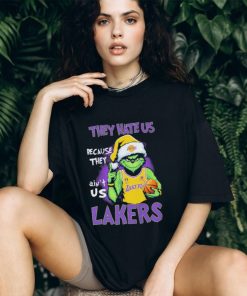 Official Official NBA Christmas Grinch They Hate Us Because Ain’t Us Los Angeles Lakers Shirt