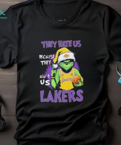 Official Official NBA Christmas Grinch They Hate Us Because Ain’t Us Los Angeles Lakers Shirt