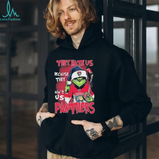 Official Official Official They Hate Us Florida Panthers Hockey Santa Grinch Christmas Shirt