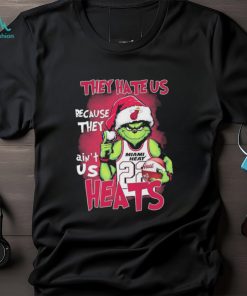 Official Official Official They Hate Us Miami Heat Basketball Santa Grinch Christmas Shirt