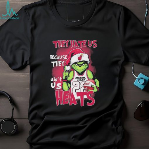 Official Official Official They Hate Us Miami Heat Basketball Santa Grinch Christmas Shirt