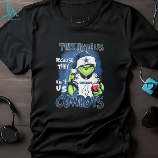 Official Official Santa Grinch Christmas Football They Hate Us Because They Ain’t Us Dallas Cowboys Shirt