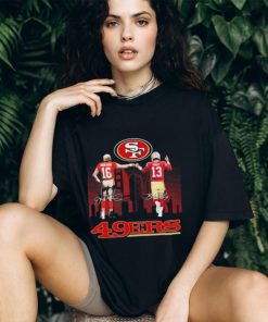 Official Official The 49ers 2023 Playoff Joe Montana And Brock Purdy Signatures Shirt