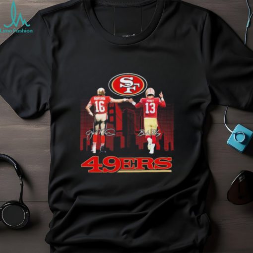 Official Official The 49ers 2023 Playoff Joe Montana And Brock Purdy Signatures Shirt