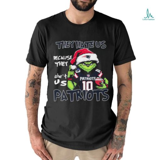 Official Official The Grinch Christmas They Hate Us Because Ain’t Us New England Patriots Football Shirt
