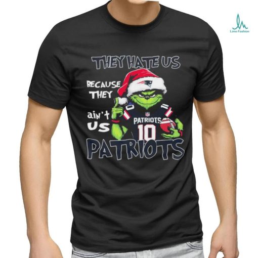 Official Official The Grinch Christmas They Hate Us Because Ain’t Us New England Patriots Football Shirt