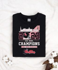 Official Ole Miss Rebels Egg Bowl University Of Mississippi Hotty Toddy Gosh Almighty Champions 2023 T Shirt