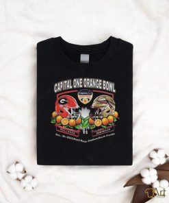 Official Orange Bowl Merchandise Georgia Bulldogs vs Florida State Seminoles 2023 Capital One Orange Bowl Showdown T Shirt