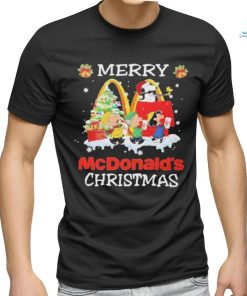 Official Peanuts merry Christmas mcdonald’s 2023 T shirt