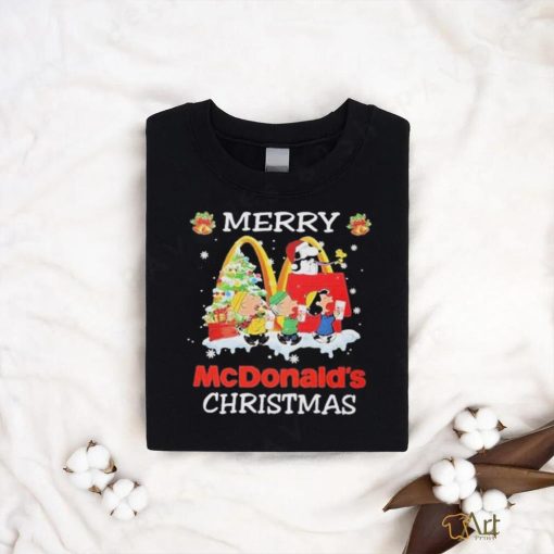 Official Peanuts merry Christmas mcdonald’s 2023 T shirt