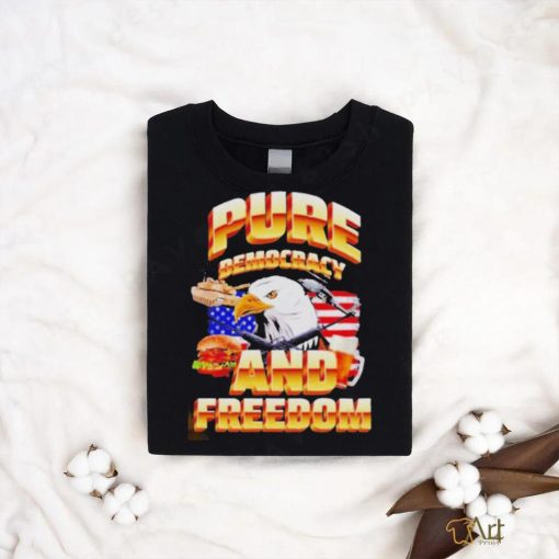 Official Pure democracy and feeedom usa flag shirt