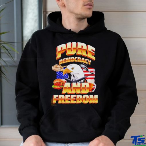 Official Pure democracy and feeedom usa flag shirt