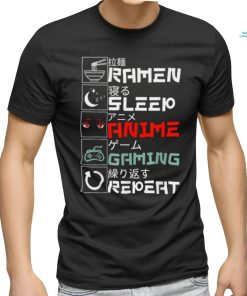 Official Ramen Sleepy Anime Gaming Repeat Shirt