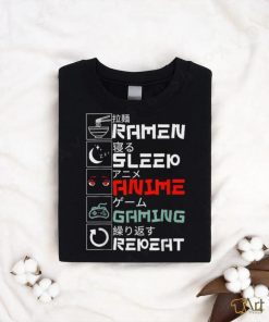 Official Ramen Sleepy Anime Gaming Repeat Shirt