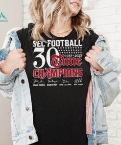 Official SEC Football 30 Time 1933 2023 Alabama Crimson Tide Champions Signatures Shirt