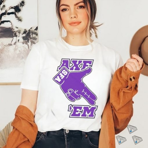 Official SFA Lumberjack Football Raise The Axe Axe Em Logo T Shirt