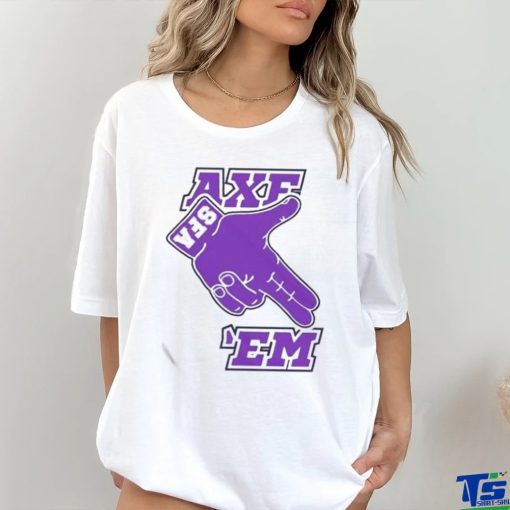 Official SFA Lumberjack Football Raise The Axe Axe Em Logo T Shirt