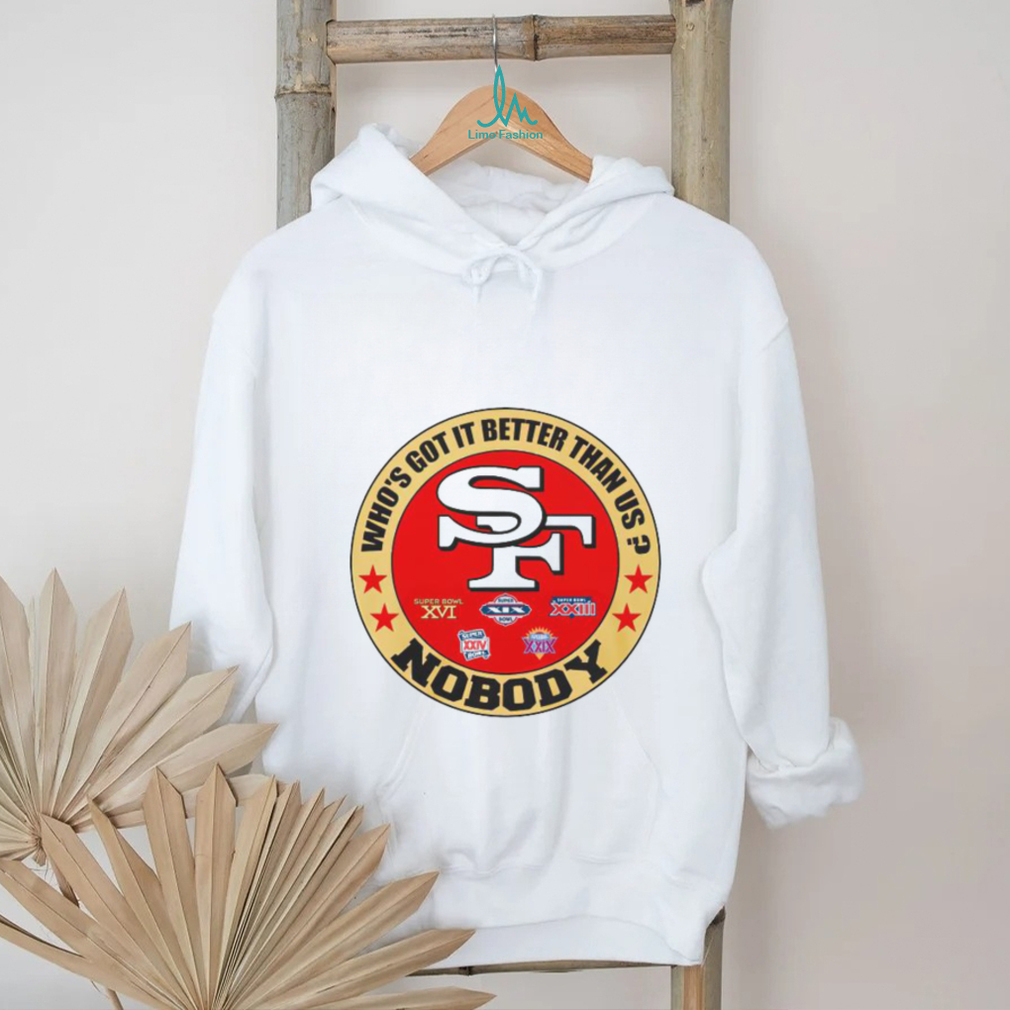 Official San Francisco 49ers Who’s Got It Better Than Us Nobody shirt Official San Francisco 49ers Who’s Got It Better Than Us Nobody shirt