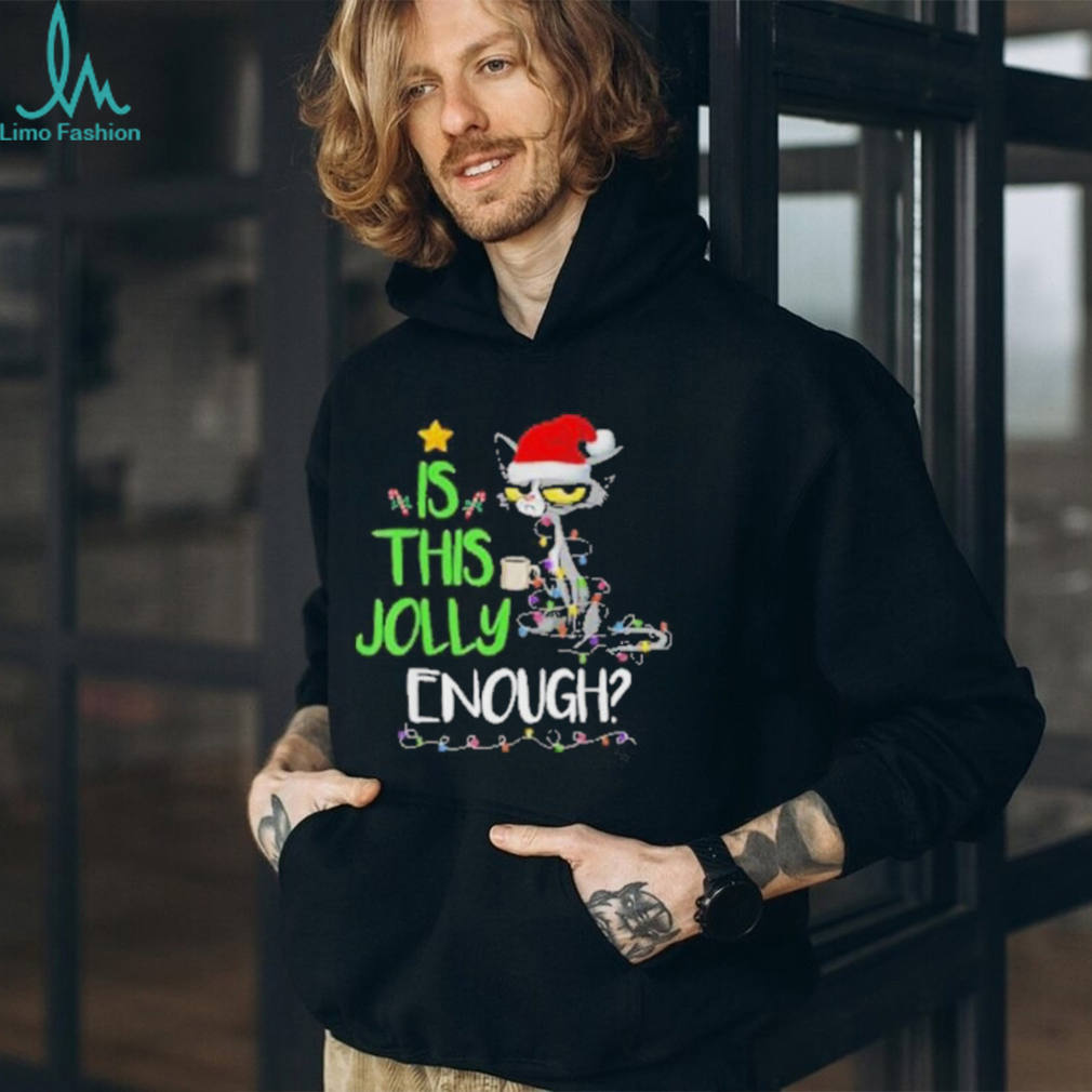 Official Santa Cat Is This Jolly Enough Christmas Shirt Official Santa Cat Is This Jolly Enough Christmas Shirt