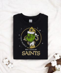 Official Santa Grinch I Hate People But I Love My New Orleans Saints Christmas Shirt