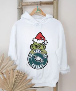 Official Santa Grinch Philadelphia Eagles Circle Logo NFL 2023 T Shirt