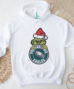 Official Santa Grinch Philadelphia Eagles Circle Logo NFL 2023 T Shirt