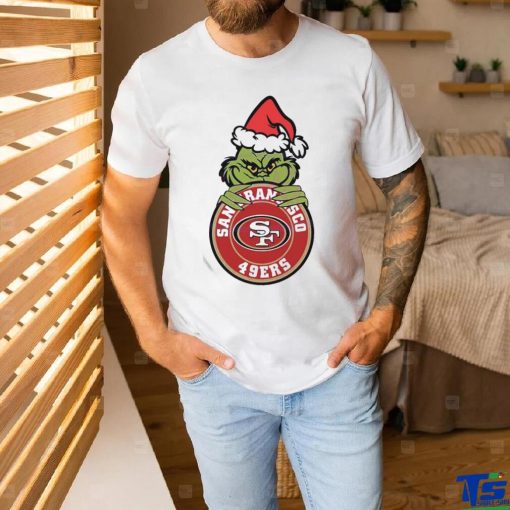 Official Santa Grinch San Francisco 49ers Circle Logo NFL 2023 T Shirt