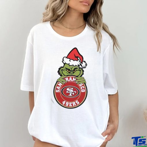 Official Santa Grinch San Francisco 49ers Circle Logo NFL 2023 T Shirt