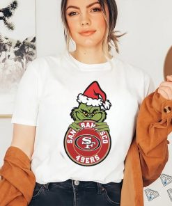 Official Santa Grinch San Francisco 49ers Circle Logo NFL 2023 T Shirt