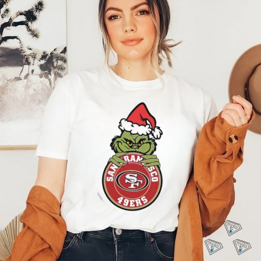 Official Santa Grinch San Francisco 49ers Circle Logo NFL 2023 T Shirt