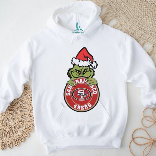 Official Santa Grinch San Francisco 49ers Circle Logo NFL 2023 T Shirt