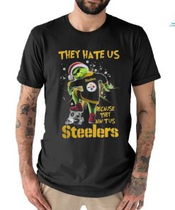 Official Santa Grinch Stomp On Teams NFL They Hate Us Because They Ain’t Us Pittsburgh Steelers Shirt