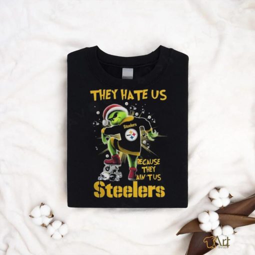 Official Santa Grinch Stomp On Teams NFL They Hate Us Because They Ain’t Us Pittsburgh Steelers Shirt