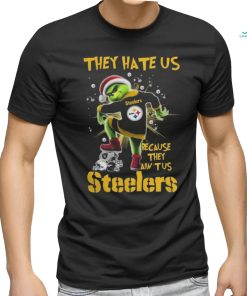 Official Santa Grinch Stomp On Teams NFL They Hate Us Because They Ain’t Us Pittsburgh Steelers Shirt