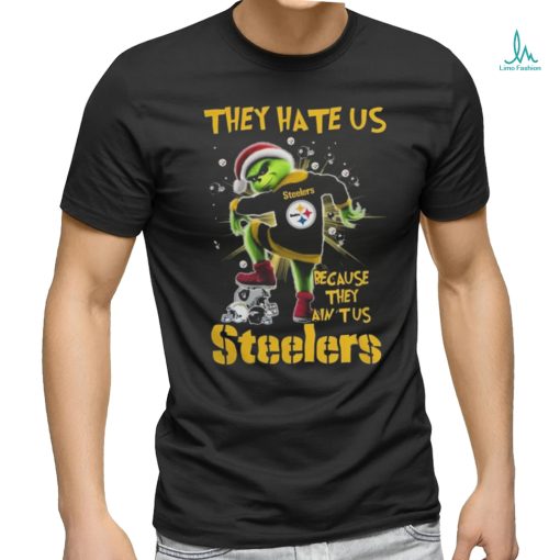 Official Santa Grinch Stomp On Teams NFL They Hate Us Because They Ain’t Us Pittsburgh Steelers Shirt