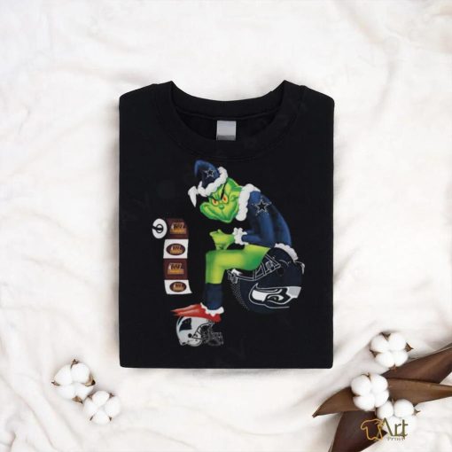 Official Santa grinch Dallas Cowboys toilet Washington commanders and carolina panthers T shirt