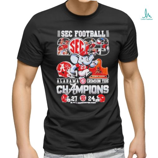 Official Sec Football 2023 Alabama crimson tide champions mascot t shirt