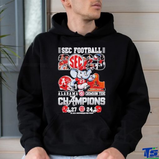 Official Sec Football 2023 Alabama crimson tide champions mascot t shirt
