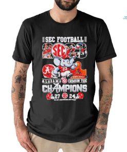 Official Sec Football 2023 Alabama crimson tide champions mascot t shirt