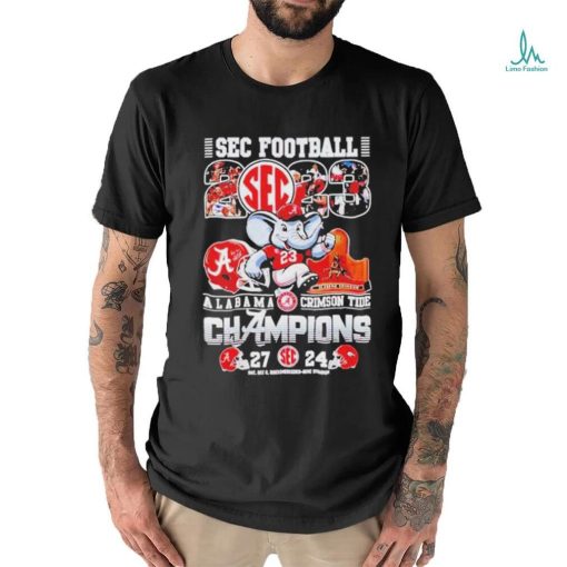 Official Sec Football 2023 Alabama crimson tide champions mascot t shirt