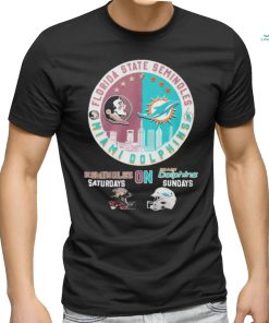 Official Semindles On Saturdays And Dolphins On Sundays T Shirt
