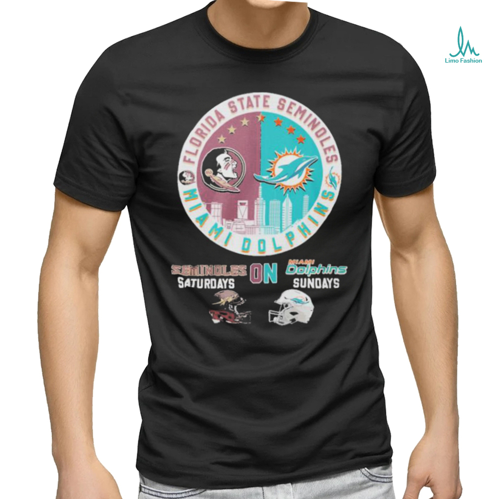 Official Semindles On Saturdays And Dolphins On Sundays T Shirt Official Semindles On Saturdays And Dolphins On Sundays T Shirt