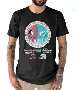 Official Semindles On Saturdays And Dolphins On Sundays T Shirt