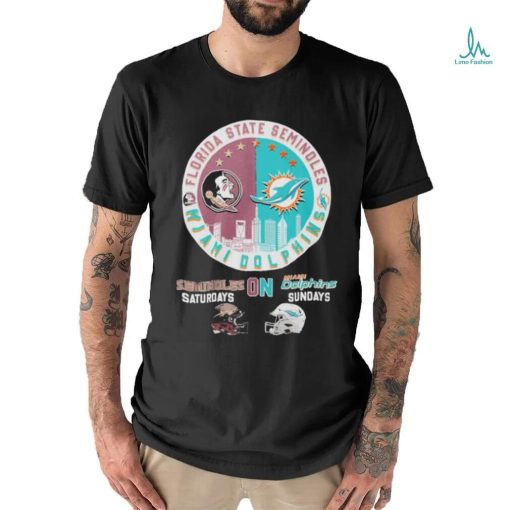 Official Semindles On Saturdays And Dolphins On Sundays T Shirt