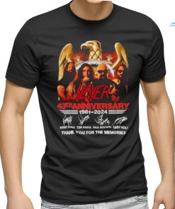 Official Slayer 43th Anniverasry 1981 – 2024 Thank You For The Memories T Shirt