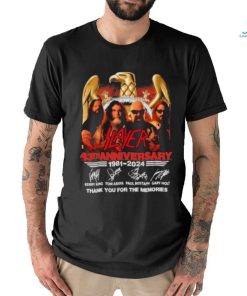 Official Slayer 43th Anniverasry 1981 – 2024 Thank You For The Memories T Shirt